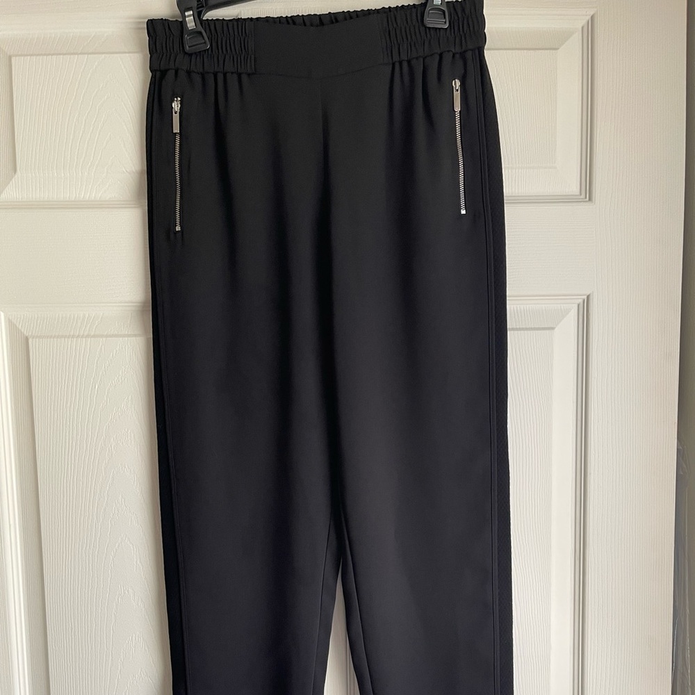 Karen Millen gabardine track pants- Black. Size- 4US.